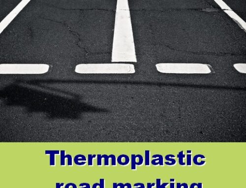 Thermoplastic road marking by Graco